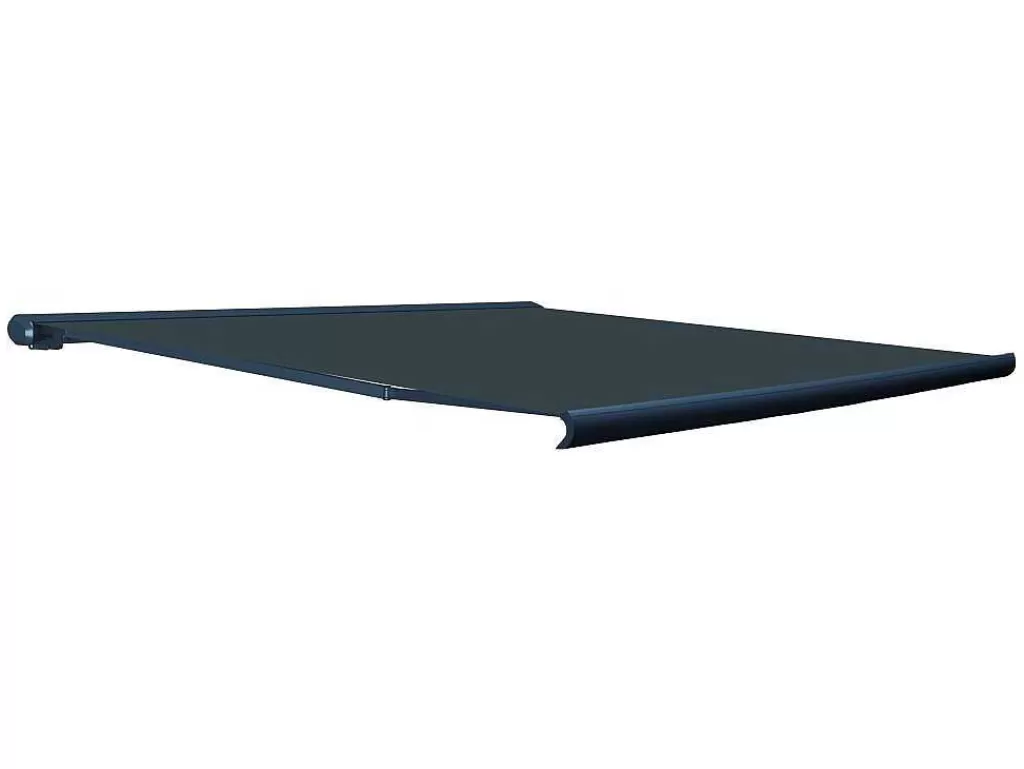 Toldo E Persiana De Exterior*Vente-unique Toldo Retratil Motorizado Com Leds E Caixa Integral 4 X 3,5 M, Lona Acrilico Antracite - Galaxa