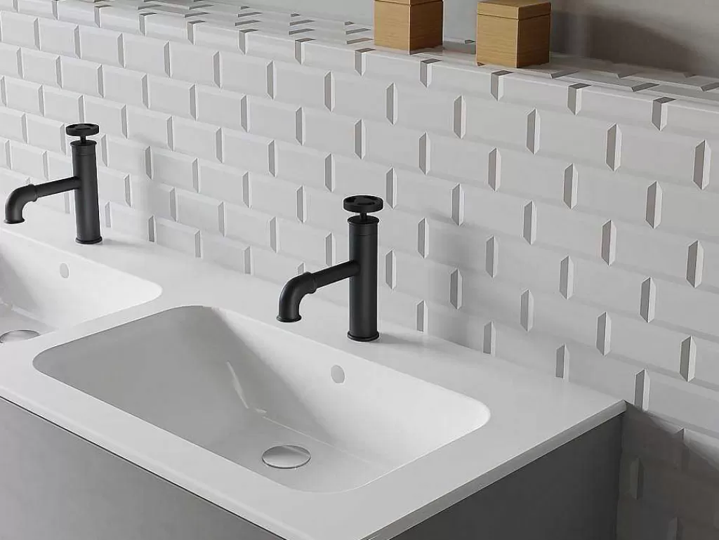 Torneira*Shower & Design Torneira Misturadora Mecanica A19,6 Cm Preto Mate - Kapuas