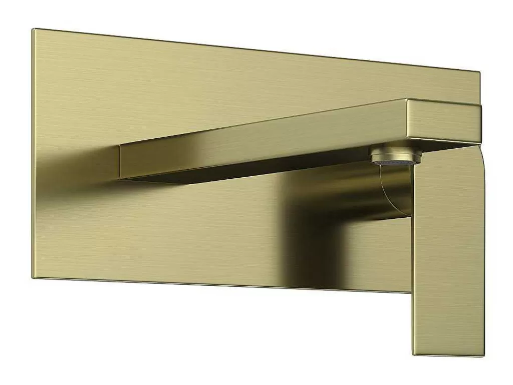 Torneira*Shower & Design Torneira Misturadora Mecanica De Encastrar Quadrada Dourado Acabamento Alisado - Vistula