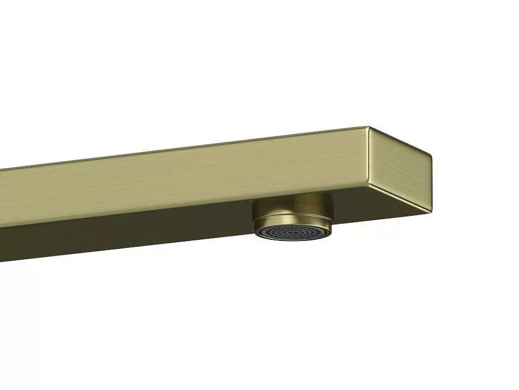 Torneira*Shower & Design Torneira Misturadora Mecanica De Encastrar Quadrada Dourado Acabamento Alisado - Vistula