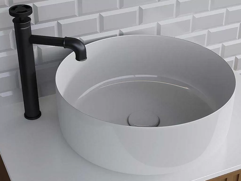 Torneira*Shower & Design Torneira Misturadora Mecanica Sobrelevada A30,3 Cm Preto Mate - Kodva