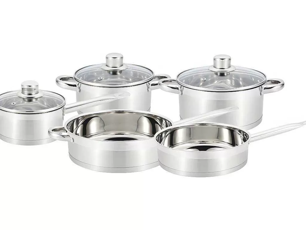 Louça E Utensílios De Cozinha*Vente-unique Trem De Cozinha 8 Pecas Agape - Inox - Cinza Metalizado