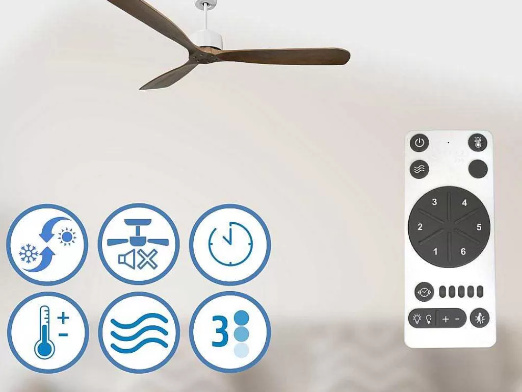 Ventilador*Purline Ventilador De Tecto 166 Cm Com Wifi Hipersilencio Reversivel