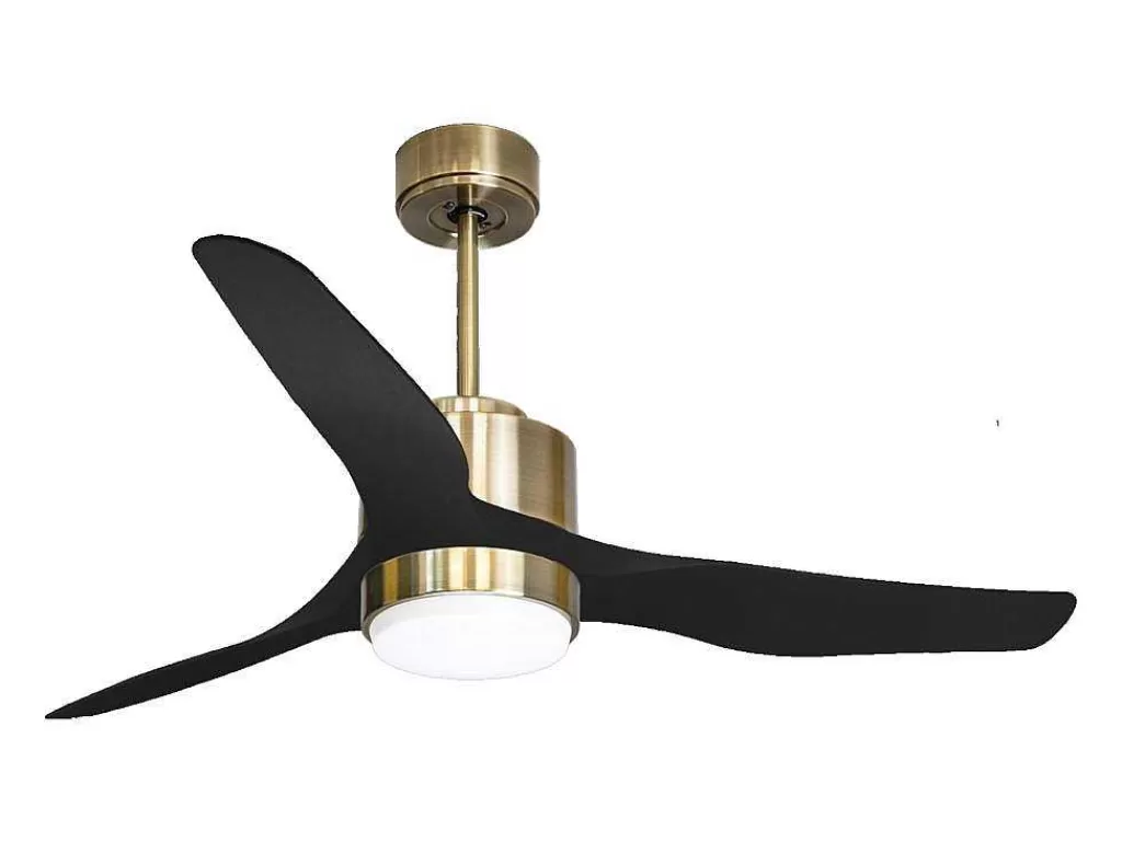Ventilador*Purline Ventilador De Tecto Reversivel Termostato Regulavel Termostato Wifi Motor Dc Tectos Inclinados Controlo Remoto Adaptador De Luz De Tres Tons 2/3 Laminas Memória Hipersilenciosa