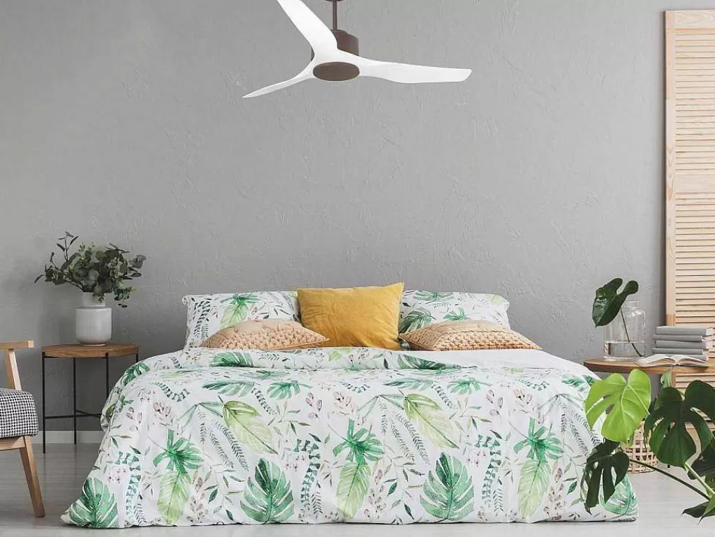 Ventilador*Purline Ventilador De Tecto Reversivel Termostato Regulavel Termostato Wifi Motor Dc Tectos Inclinados Controlo Remoto Adaptador De Luz De Tres Tons 2/3 Laminas Memória Hipersilenciosa