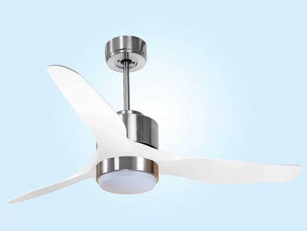 Ventilador*Purline Ventilador De Tecto Reversivel Termostato Regulavel Termostato Wifi Motor Dc Tectos Inclinados Controlo Remoto Adaptador De Luz De Tres Tons 2/3 Laminas Memória Hipersilenciosa