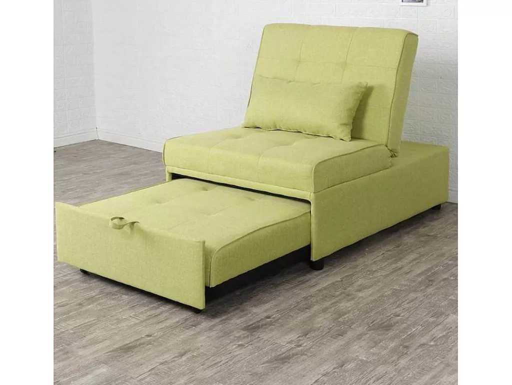 Poltrona Cama*Vente-unique Wehome - Poltrona Pufe Cama Solteiro Cookie Green